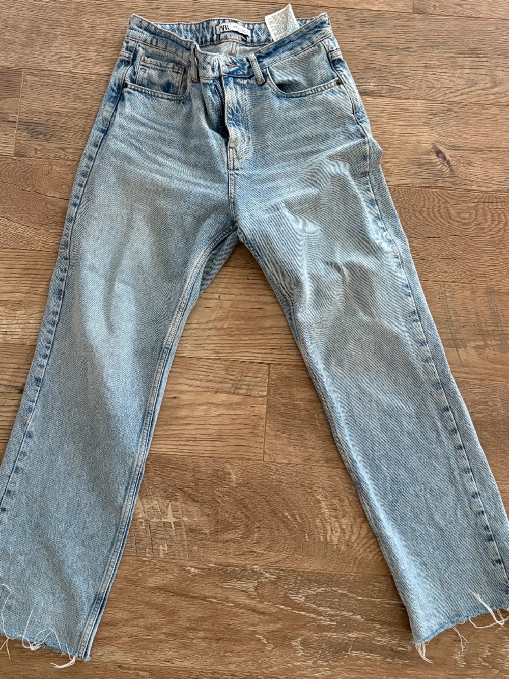 Zara high rise straight leg jeans
